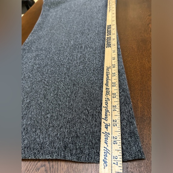 Women Dress Business Casual Work Pants Gray Tweed/ bootcut leg. Wide waistband. - Picture 7 of 8